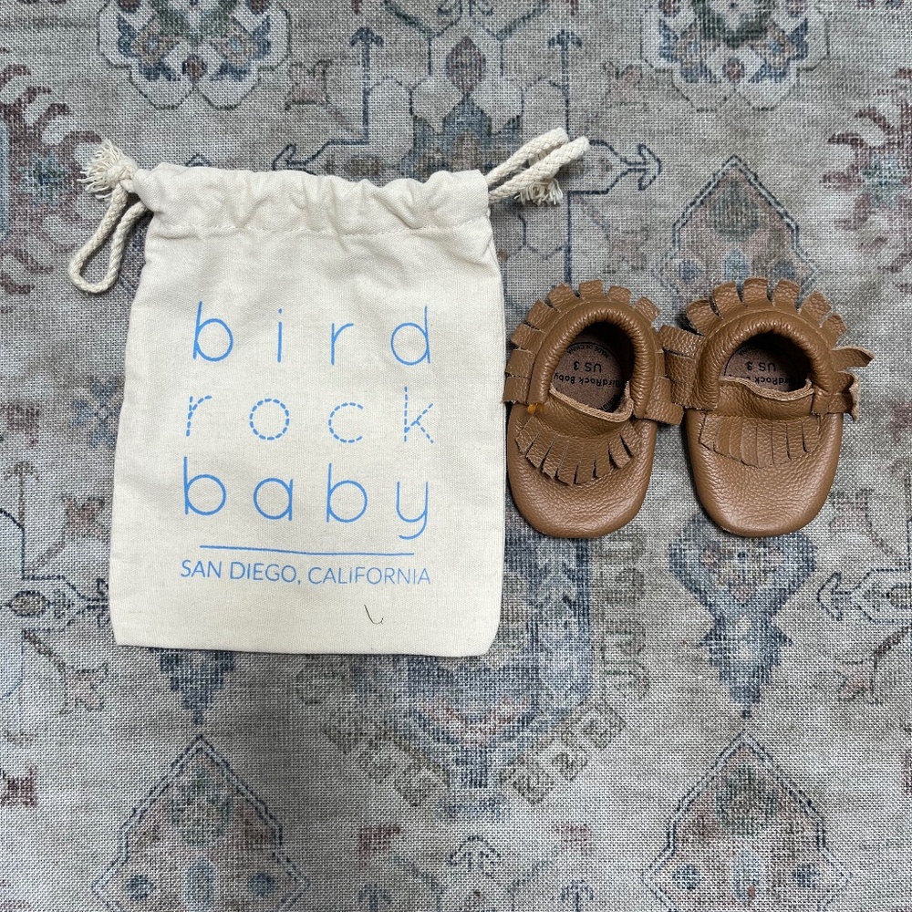 Bird Rock Baby Moccasins - Size 3